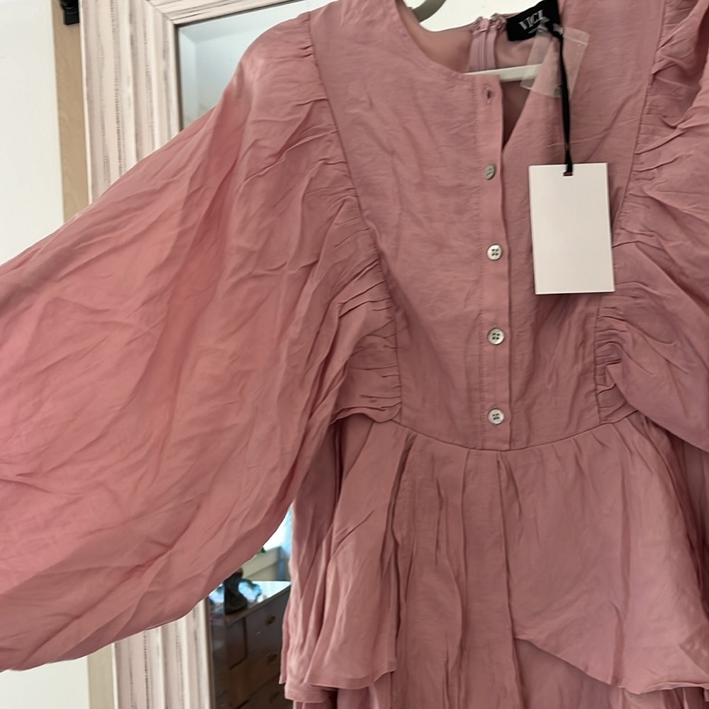 VICI Collection NWT‎ Rose Ruffle Mini Dress Size Medium - Picture 7 of 8